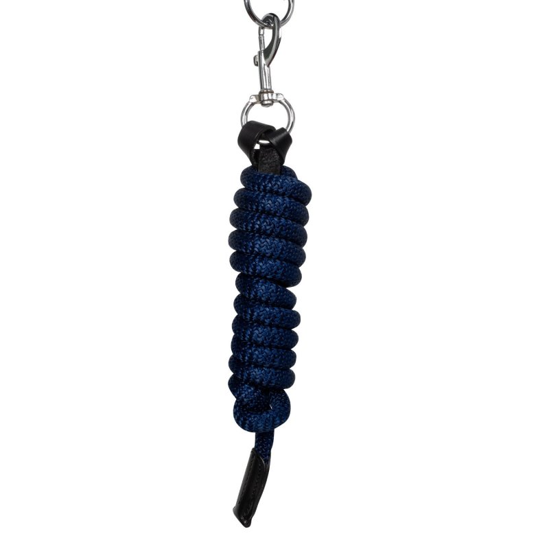 Equestro Cavezza ergonomica con inserti in cuoio - Nero/Blu navy