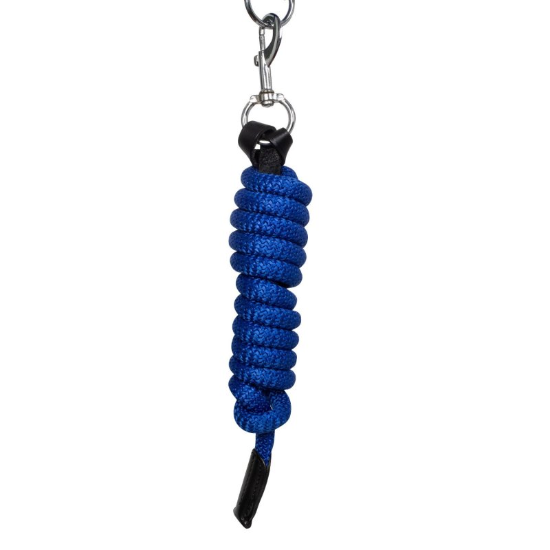 Equestro Cavezza ergonomica con inserti in cuoio - Nero/Blu royal