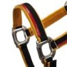 Equestro Cavezza con doppia regolazione - Nero/Rosso/Giallo