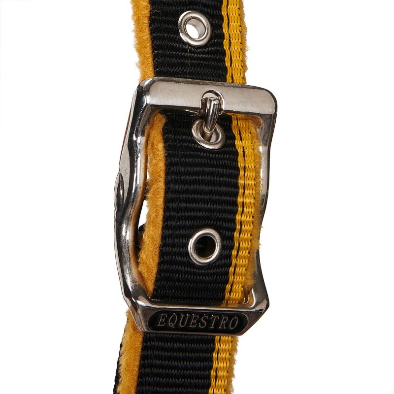 Equestro Cavezza con doppia regolazione - Nero/Rosso/Giallo