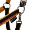Equestro Cavezza con doppia regolazione - Nero/Rosso/Giallo