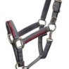 Equestro Cavezza con doppia regolazione - Grigio/Rosso/Nero