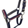 Equestro Cavezza con doppia regolazione - Blu navy/Rosso/Grigio