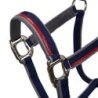 Equestro Cavezza con doppia regolazione - Blu navy/Rosso/Grigio