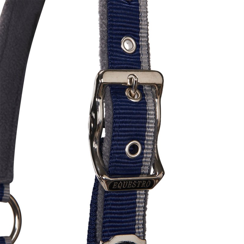Equestro Cavezza con doppia regolazione - Blu navy/Rosso/Grigio