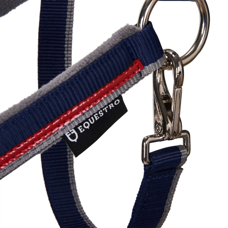Equestro Cavezza con doppia regolazione - Blu navy/Rosso/Grigio