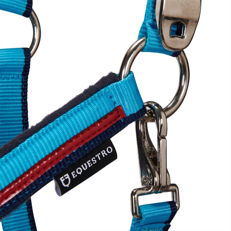 Equestro Cavezza con doppia regolazione - Turchese/Rosso/Blu navy