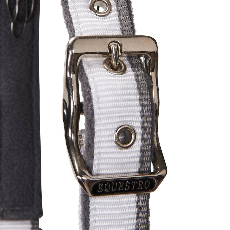 Equestro Cavezza con doppia regolazione - Bianco/Rosso/Grigio