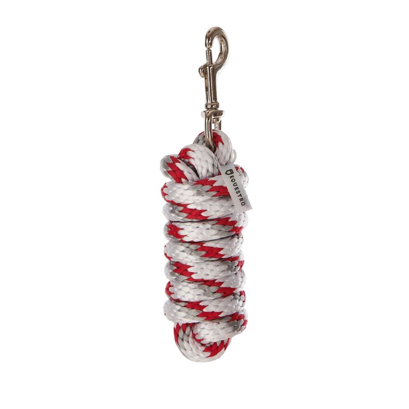 Equestro Cavezza con doppia regolazione - Bianco/Rosso/Grigio