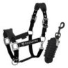 Equestro Cavezza doppia regolazione lunghina coordinata - Nero
