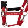 Equestro Cavezza doppia regolazione lunghina coordinata - Rosso