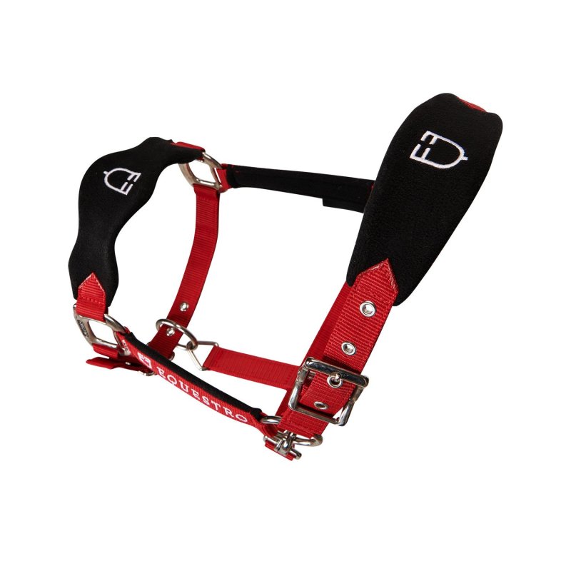 Equestro Cavezza doppia regolazione lunghina coordinata - Rosso