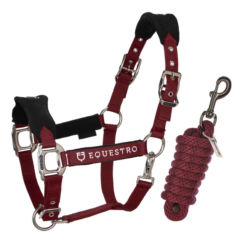 Equestro Cavezza doppia regolazione lunghina coordinata - Bordeaux