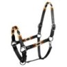 Equestro Cavezza in cuoio con decorazioni Navajo - Nero
