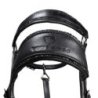 Equestro Cavezza in cuoio con piping glitterato Nero