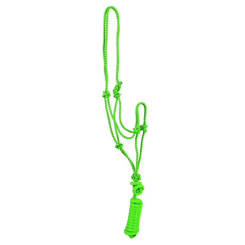 Pool's Cavezza corda annodata con lunghina modello twin - Lime