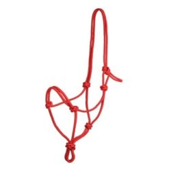 Pool's Cavezza in corda annodata Soft Control - Rosso