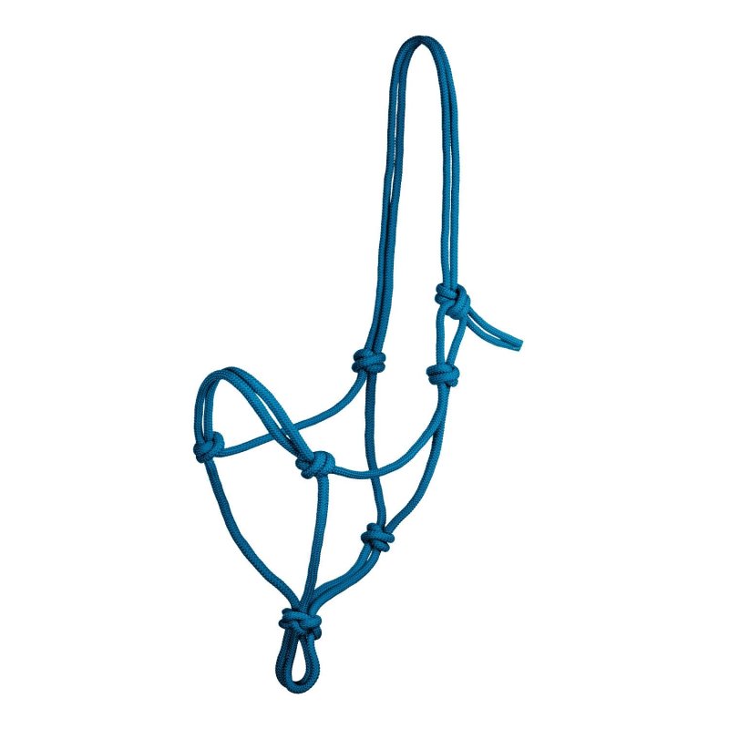 Pool's Cavezza in corda annodata Soft Control - Blu royal