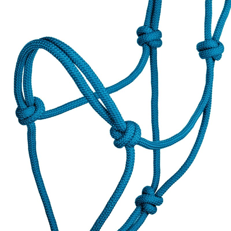 Pool's Cavezza in corda annodata Soft Control - Blu royal