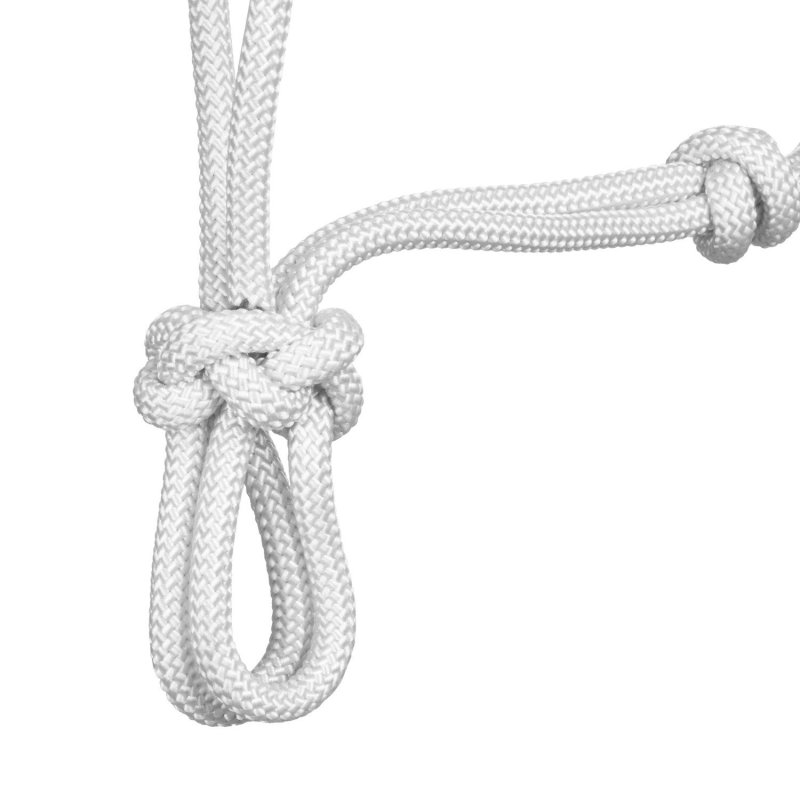 Pool's Cavezza in corda annodata Soft Control - Bianco