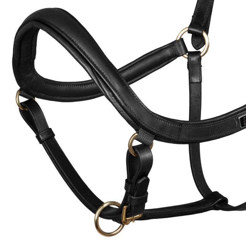 Supreme Cavezza anatomica in cuoio modello Swedish - Nero
