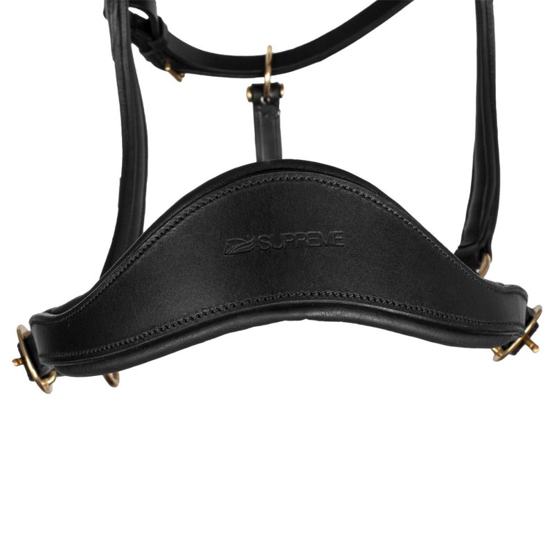 Supreme Cavezza anatomica in cuoio modello Swedish - Nero