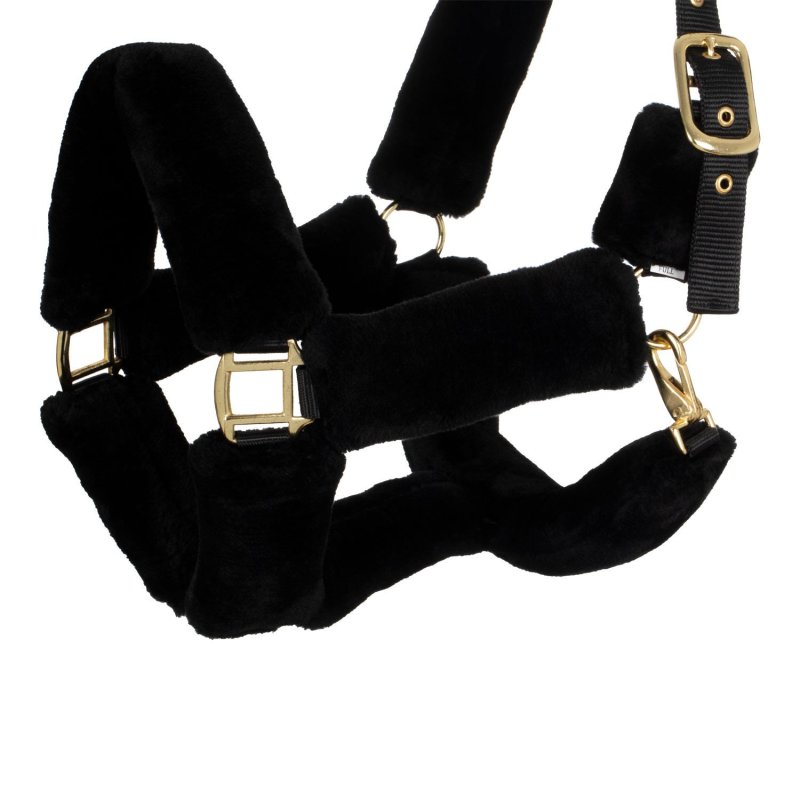 Supreme Cavezza Premium in nylon con lana sintetica Nero