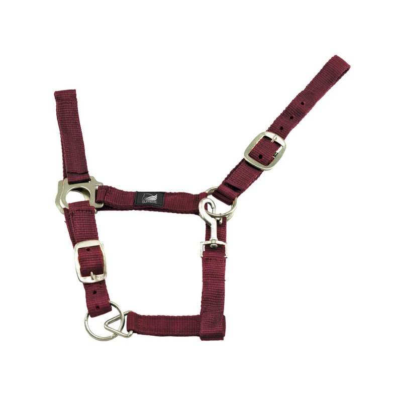 Supreme Cavezza nylon doppia regolazione - Bordeaux