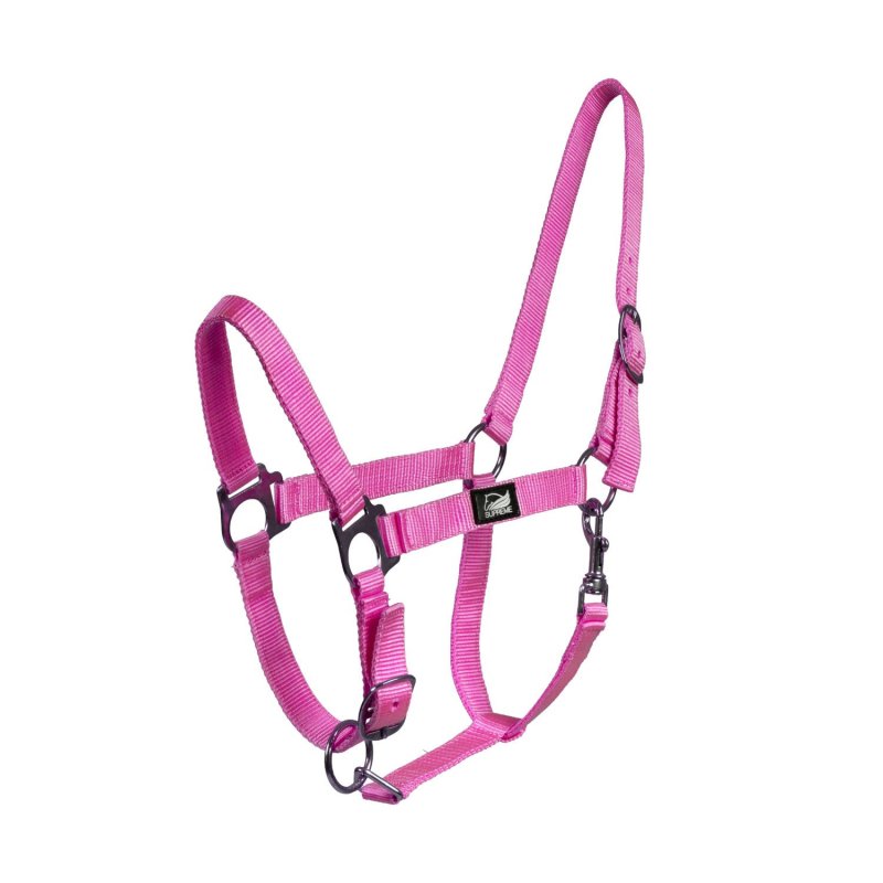 Supreme Cavezza puledro regolabile e moschettone - Rosa