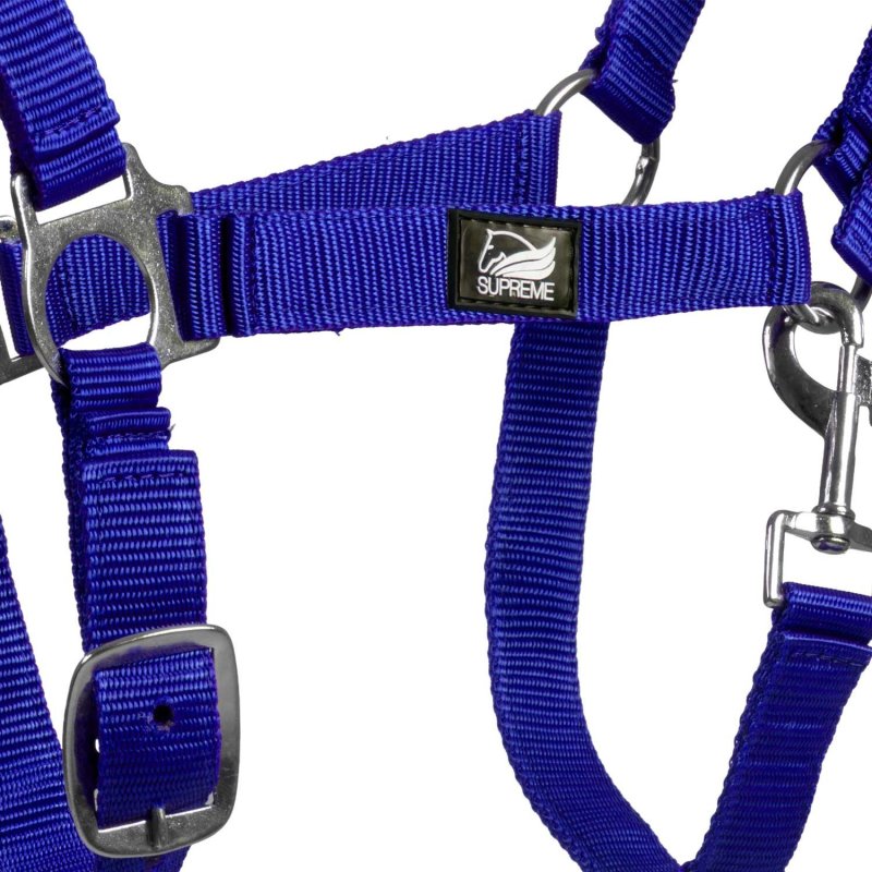 Supreme Cavezza puledro regolabile e moschettone - Blu royal