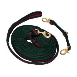 Umbria Equitazione Longia imbottita 8 m - Verde scuro/Bordeaux