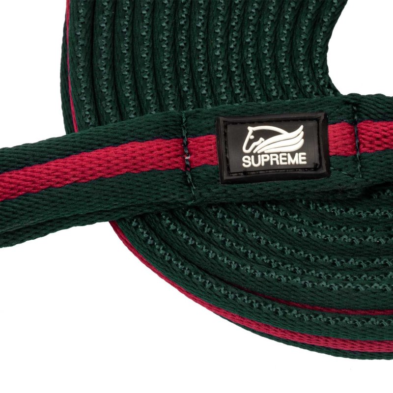 Umbria Equitazione Longia imbottita 8 m - Verde scuro/Bordeaux
