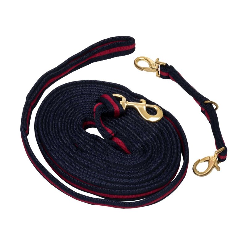 Umbria Equitazione Longia imbottita 8 m - Blu navy/Bordeaux