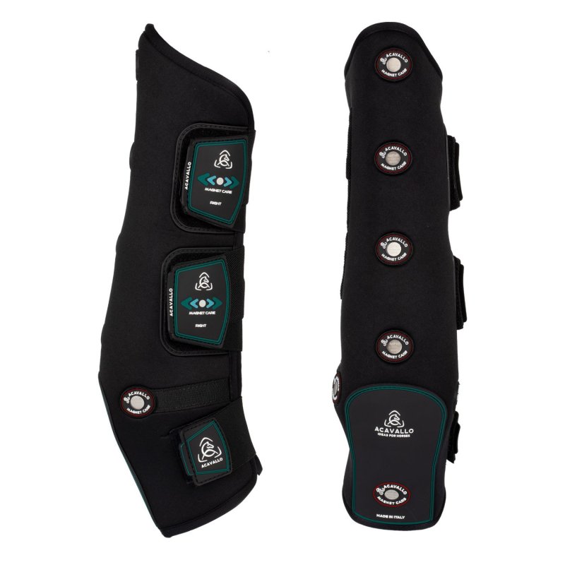 Acavallo Stinchiere Magnet Care posteriori - Nero/Rosso