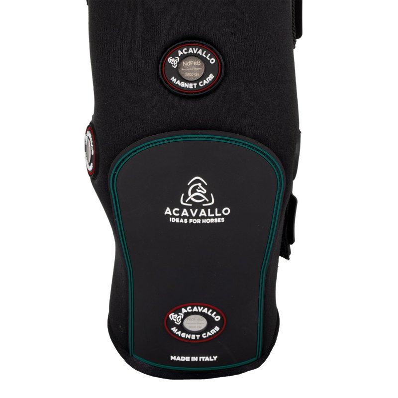 Acavallo Stinchiere Magnet Care posteriori - Nero/Rosso