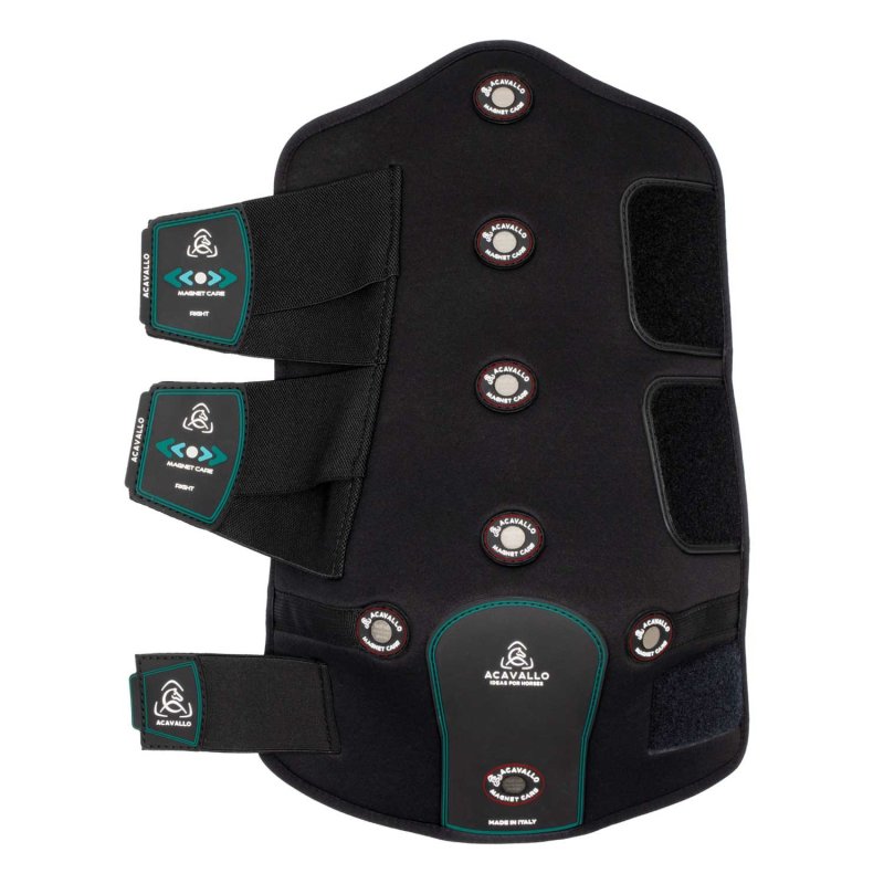 Acavallo Stinchiere Magnet Care posteriori - Nero/Rosso