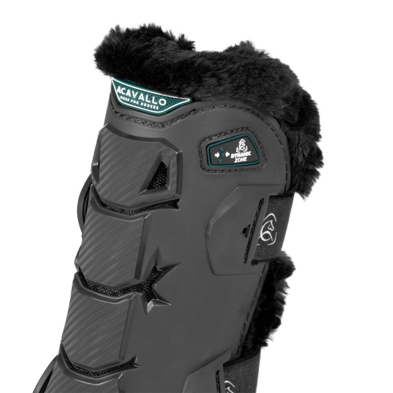 Acavallo Stinchiere Skeleton Dynamic Zone con montone sintetico - Nero
