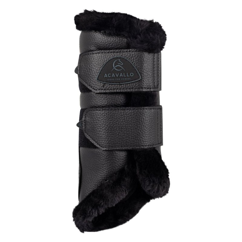 Acavallo Stinchiere anteriori ecopelle montone sintetico - Nero