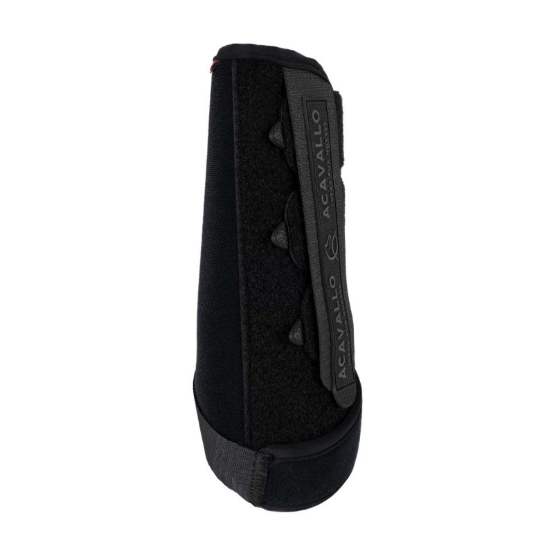 Acavallo Stinchiere anteriori neoprene inserti Gel - Nero