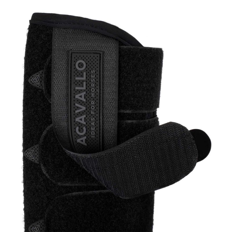 Acavallo Stinchiere anteriori neoprene inserti Gel - Nero
