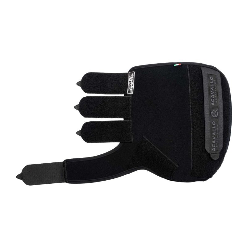 Acavallo Stinchiere anteriori neoprene inserti Gel - Nero