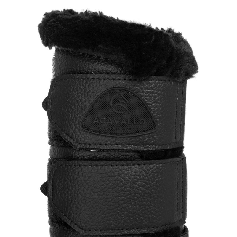 Acavallo Stinchiere posteriori ecopelle montone sintetico - Nero