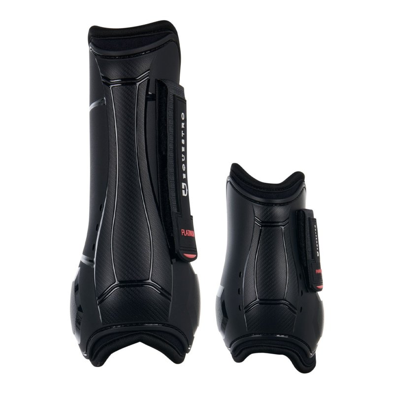 Equestro Set paratendini e paranocche chiuse in TPU e neoprene - Nero