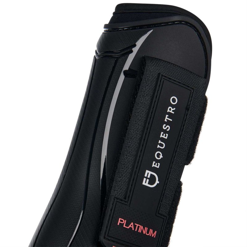 Equestro Set paratendini e paranocche chiuse in TPU e neoprene - Nero