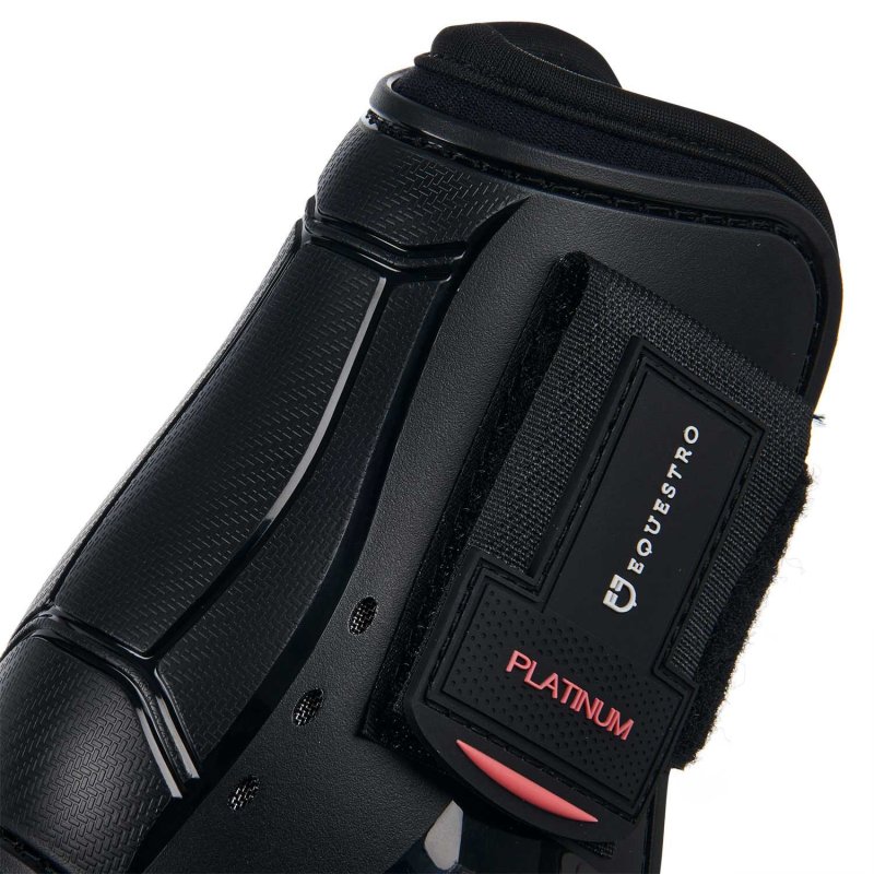 Equestro Set paratendini e paranocche chiuse in TPU e neoprene - Nero