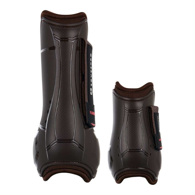 Equestro Set paratendini e paranocche chiuse in TPU e neoprene - Marrone