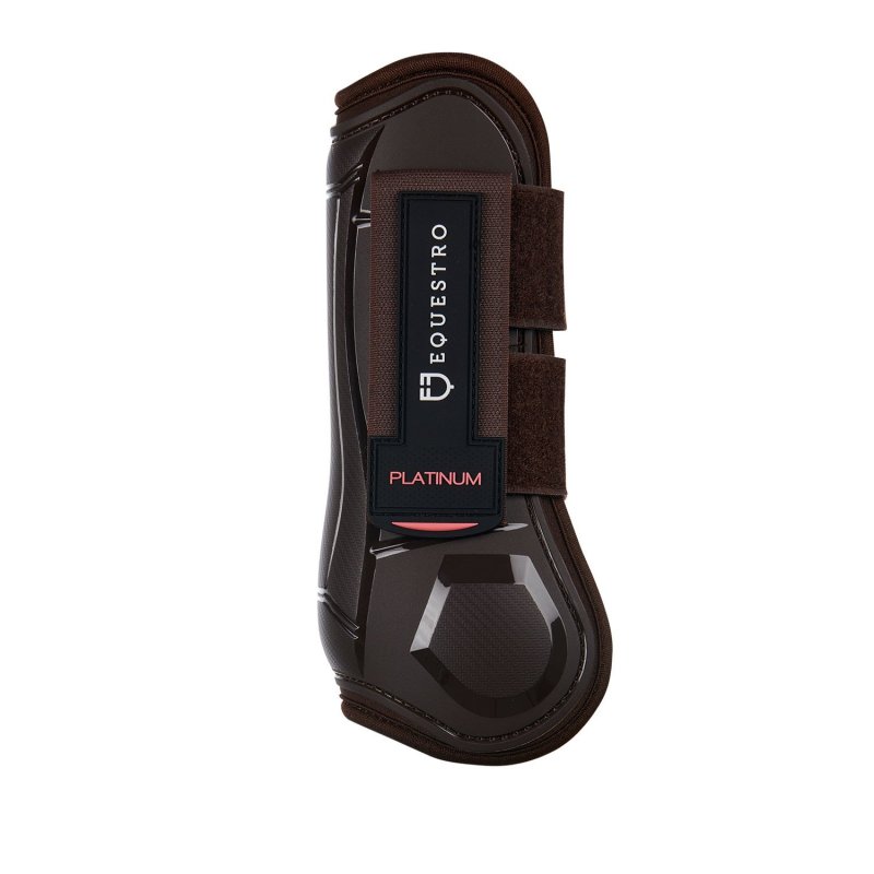 Equestro Set paratendini e paranocche chiuse in TPU e neoprene - Marrone