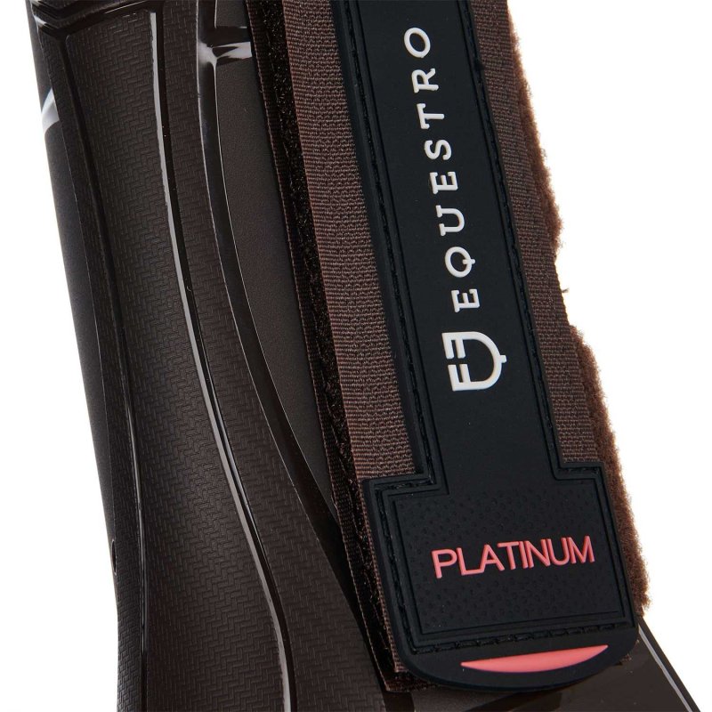 Equestro Set paratendini e paranocche chiuse in TPU e neoprene - Marrone