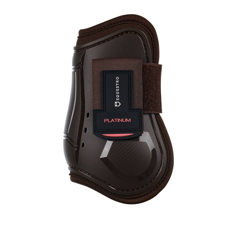 Equestro Set paratendini e paranocche chiuse in TPU e neoprene - Marrone