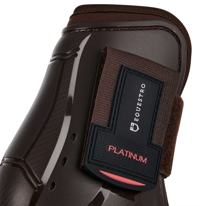 Equestro Set paratendini e paranocche chiuse in TPU e neoprene - Marrone